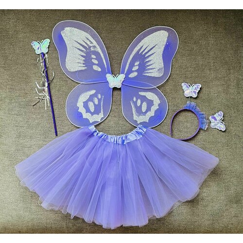 товары для праздника merimeri костюм крылья бабочки с блестками Бабочка фиолетовая