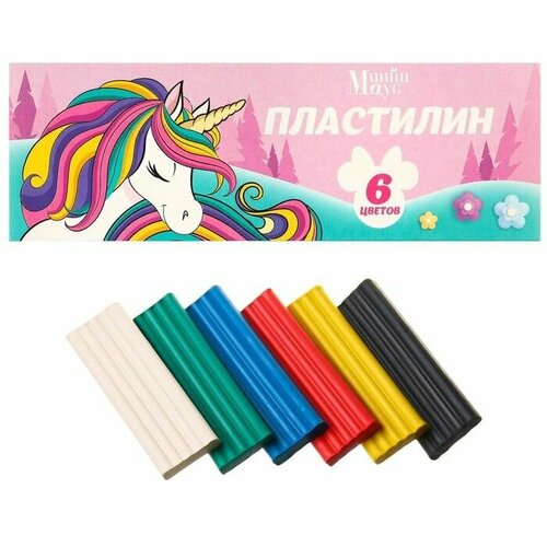 Пластилин 6 цветов 90 г Минни и Единорог 439₽