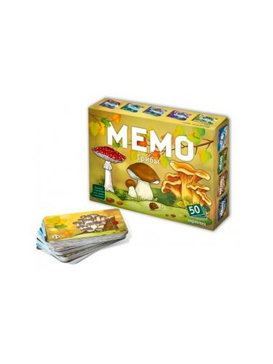 Карточная игра Нескучные игры Мемо "Грибы" 50 карточек (8615)
