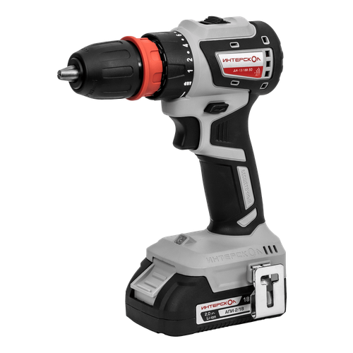 Аккумуляторная дрель-шуруповерт Интерскол Комби ДА-1318В АПИ 50 2х20 Ач 4 насадки в кейсе 13610₽