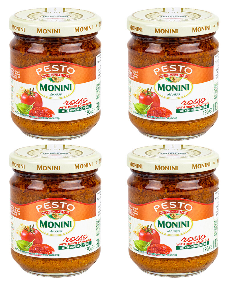 Соус Песто томатный Monini Pesto Rosso, 190 гр. - 4 шт.