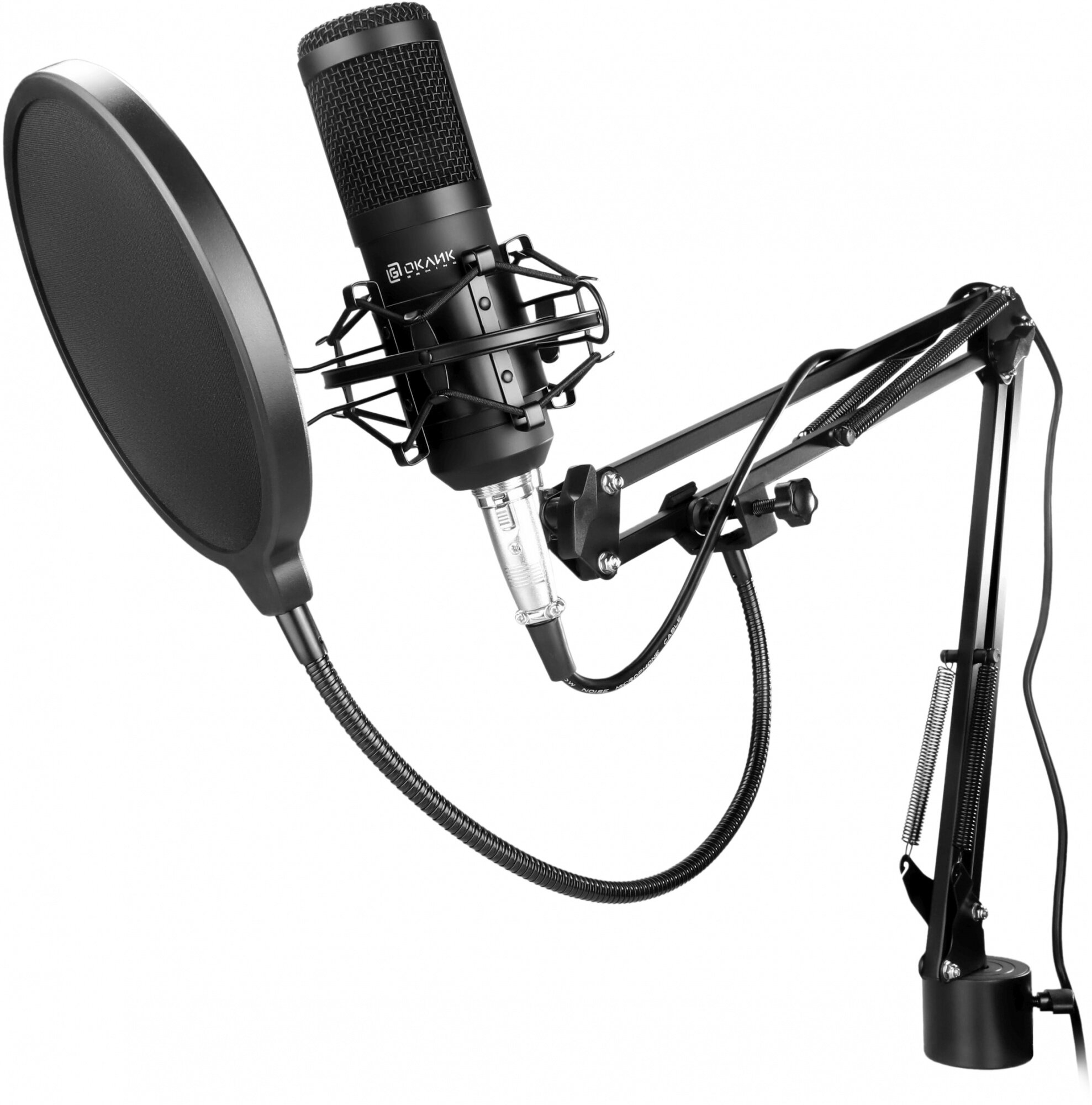 Микрофон Оклик SM-600G 2.5м проводной черный (1796784)