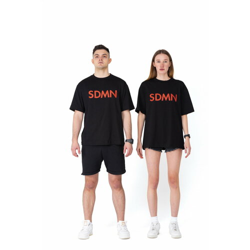 фото Футболка sandmann футболка street collar черная unisex, 100 % хлопок, s, размер m, черный