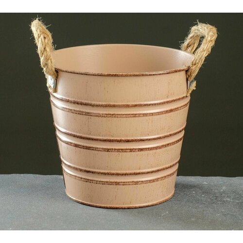 Кашпо Ведерко полоски 13х13х12см 557₽