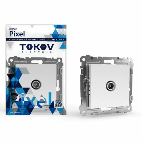 Коннектор TV TOKOV ELECTRIC Pixel Белый -PX-A1C-C01