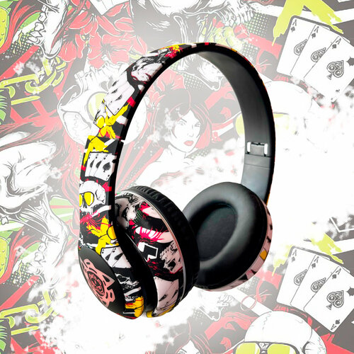 Беспроводные игровые наушники P35 красное граффити 1101₽