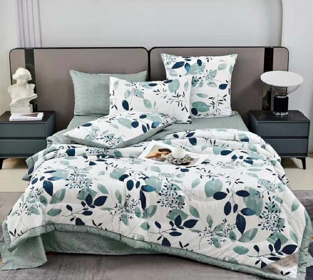 Постельное белье с одеялом 1.5 сатин, простыня 160х220, наволочки 50х70 Candies Can-8 — фото 1