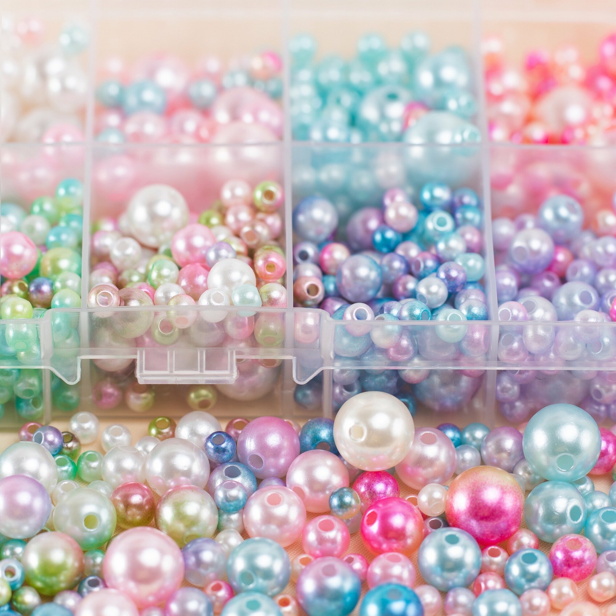 Бусины для рукоделия, жемчужные, в контейнере, набор 930 шт, Color Si — фото 1