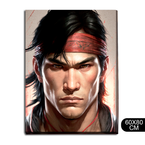 Картина интерьерная на холсте игра Mortal Kombat Liu Kang Лю Кенг Кан PS PC XBOX SWITCH - 106 В 80x60 1690₽