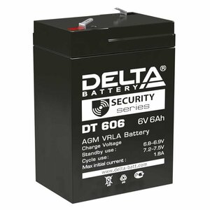 Аккумулятор ОПС 6В 6А. ч Delta DT 606