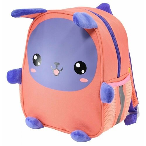 Рюкзак Каляка-Маляка со страховочной лентой зайчик 45 л коралл 27x23x7 см мягкий 1 отд молния ддевочек рскм-за 227857 1014₽