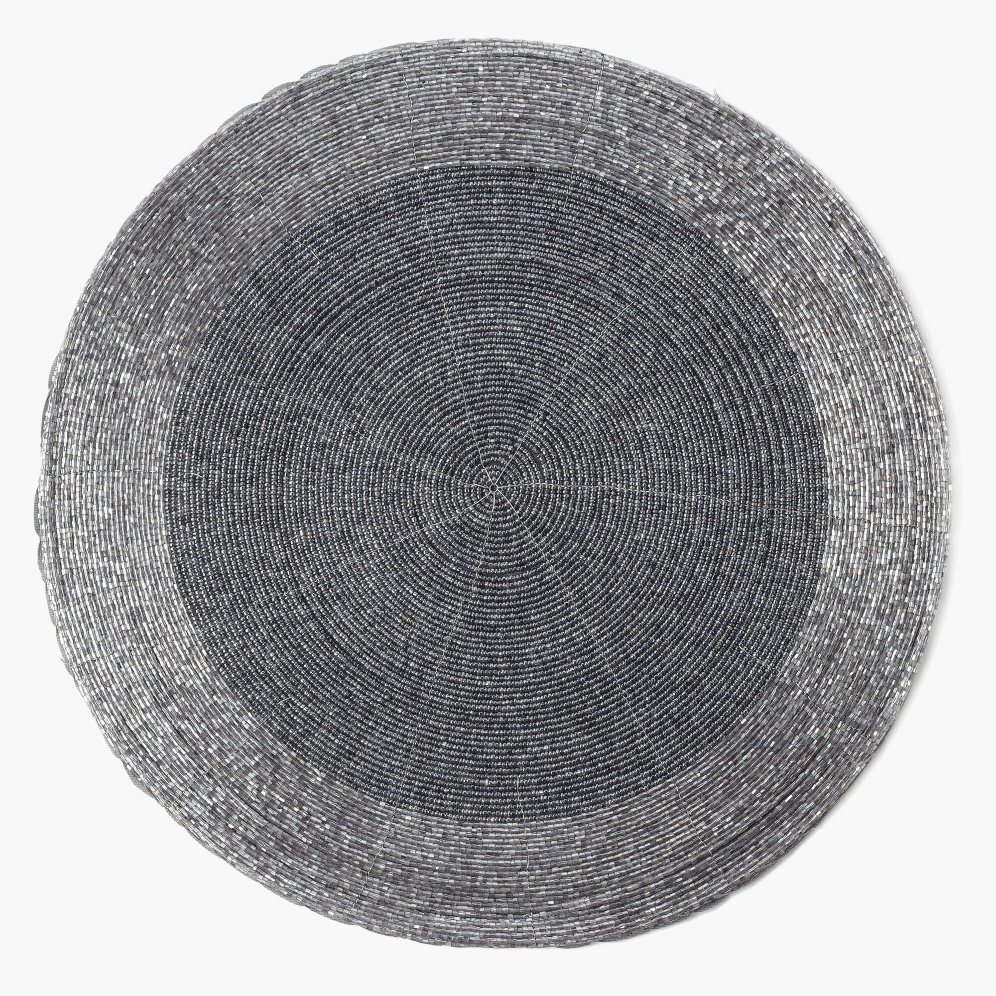 фото Салфетка под приборы, 36 см, бисер, круглая, золотистая, Shiny beads