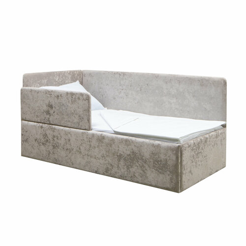 Кровать Непоседа 16080 бежевая универсальный угол без ящика с защитным бортиком с матрасом 19999₽