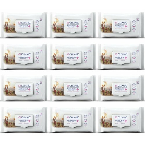 Cleanic Antibacterial Travel Влажные салфетки Освежающие 40 штуп 12 шт 1469₽
