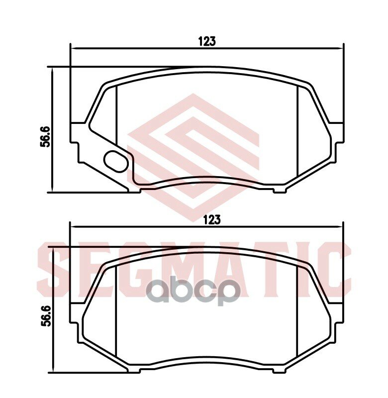 Колодка Торм Диск Пер Mitsubishi Canter C Бортовой Платформой/Ходовая Часть (Fb_, Fe_, Fg_) - [123*56.5*17.5] SEGMATIC арт. S.