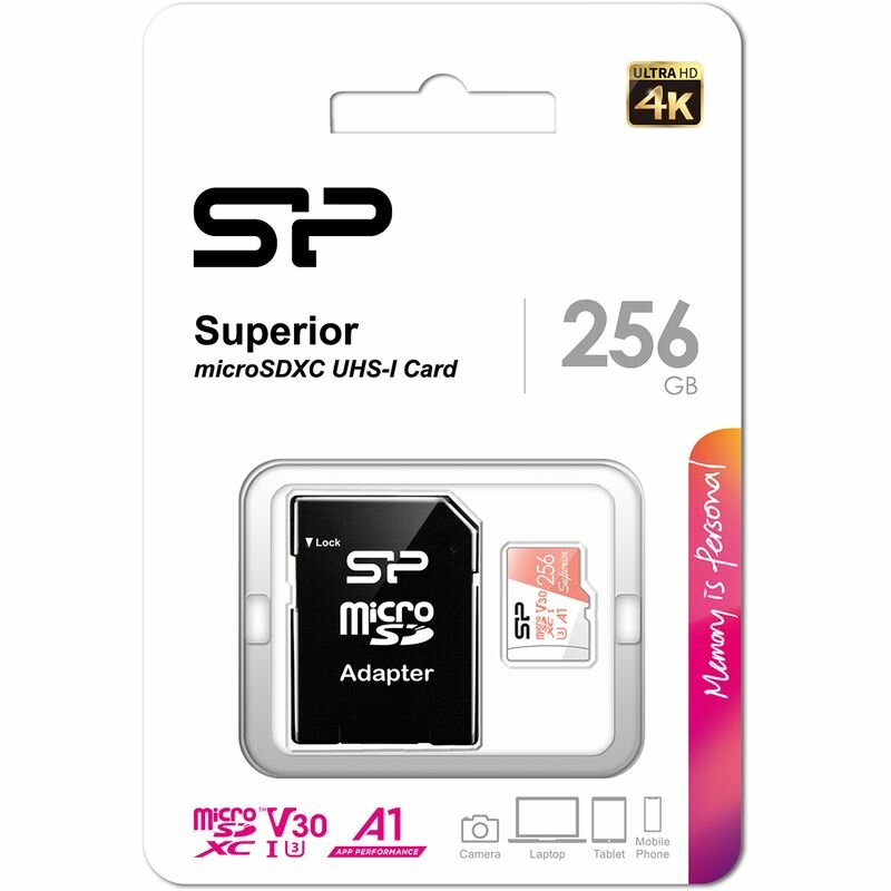 Карта памяти microSD 256GB Silicon Power Superior A1 microSDXC Class 10 UHS-I U3 100/80 Mb/s - фото №5