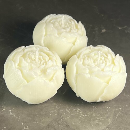 Набор свечей из кокосового воска три пиона 320₽