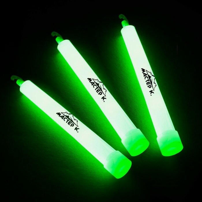 фото Набор "Химический источник света" 3 шт, зеленый, 15 см