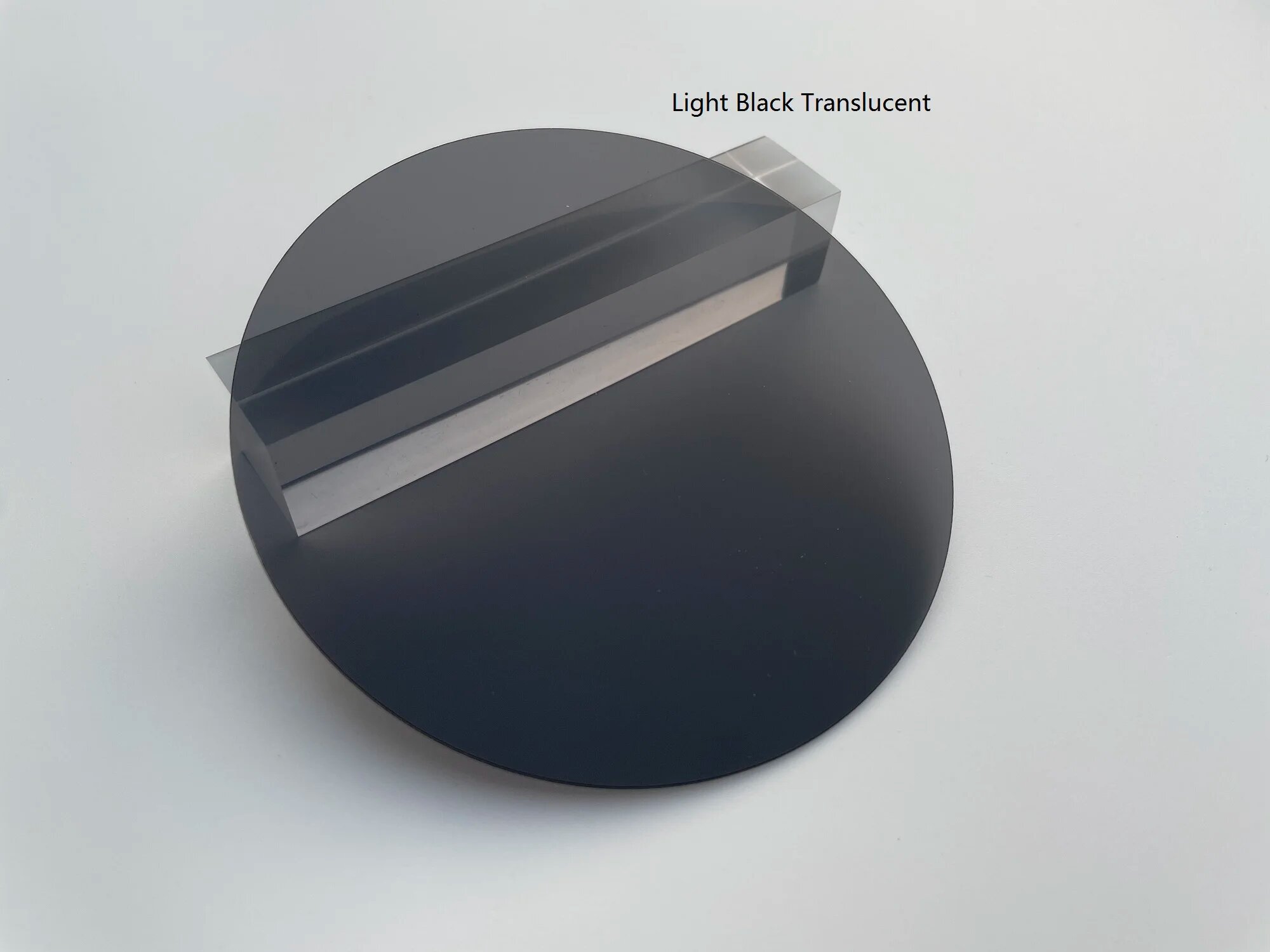Полупрозрачный черный акриловый лист 1 мм Light Black 100x100mm 5PCS
