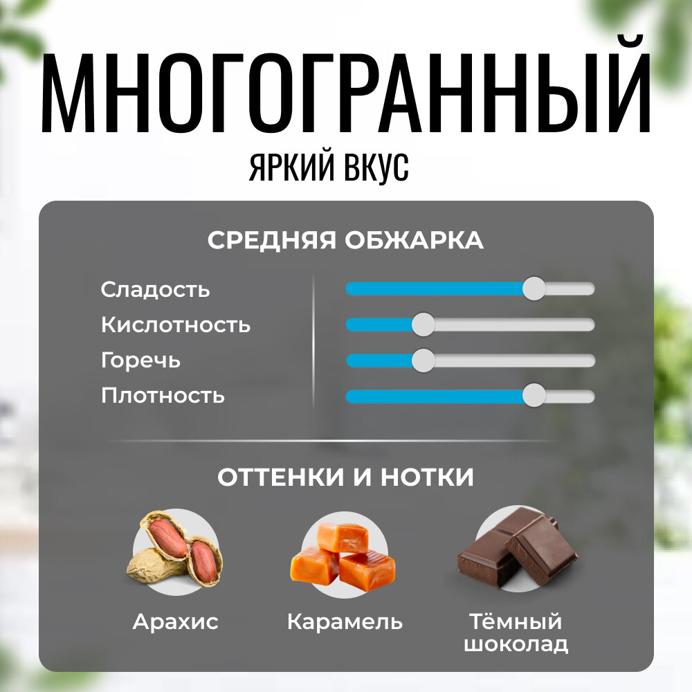 Кофе Бразилия Моджиана в зернах, Арабика 100%, 250 г — фото 1