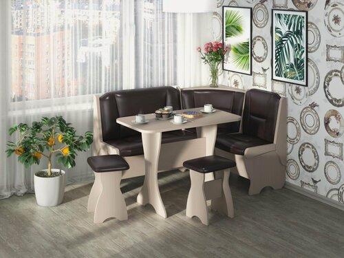 Изображение товара Кухонный уголок Оливия Бодего Светлый/Б. Умбер/Бодего Светлый