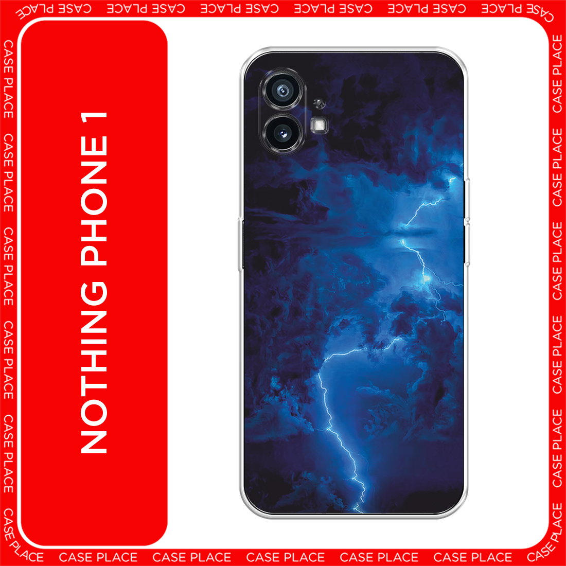 Чехол на Nothing Phone 1 / Нафинг Фон 1 с принтом Молния