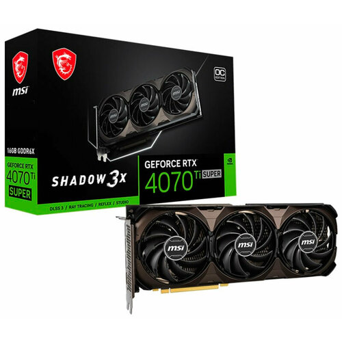 Видеокарта MSI GeForce RTX 4070 Ti SUPER 16G SHADOW 3X OC 119999₽