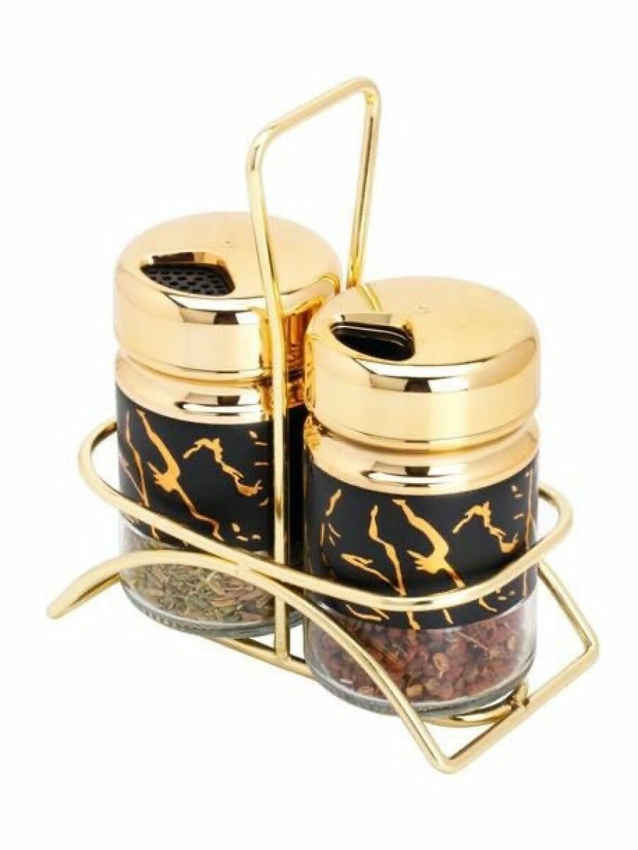 Набор баночек для соли и перца на подставке 2в1 — фото 1