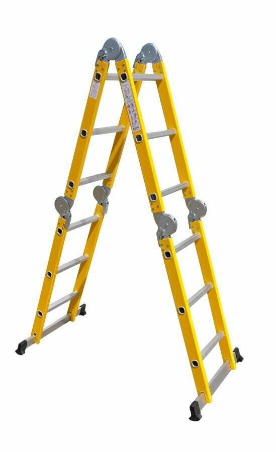 Лестница-Трансформер Sevenberg 4Х3 F Фиберглассовая, Длина 3.44 М, Нагрузка 150 Кг.