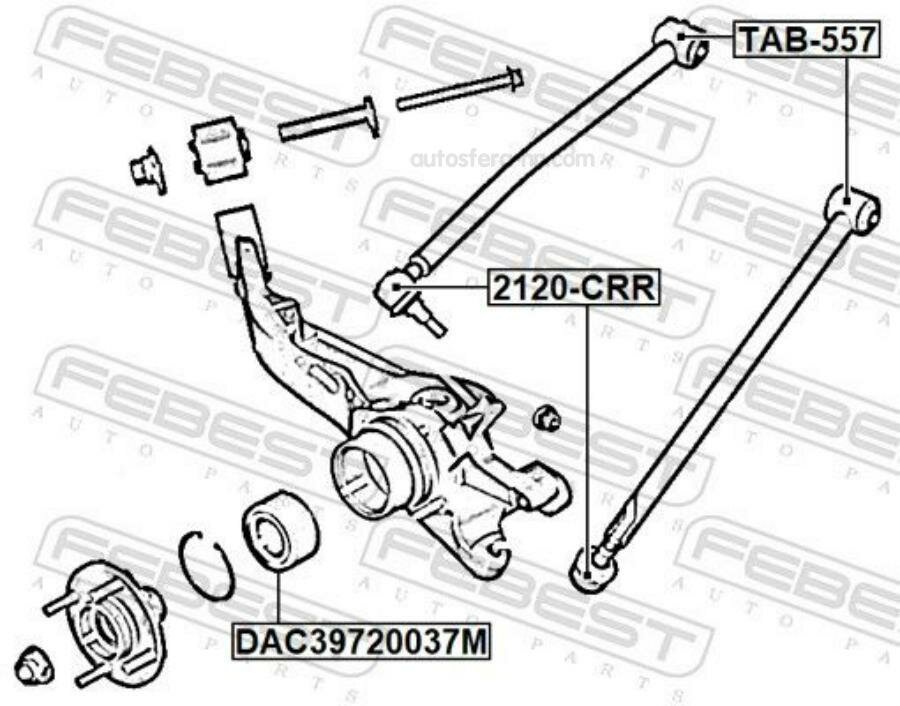 FEBEST 2120CRR Опора шаровая заднего верхнего рычага FEBEST 2120-CRR