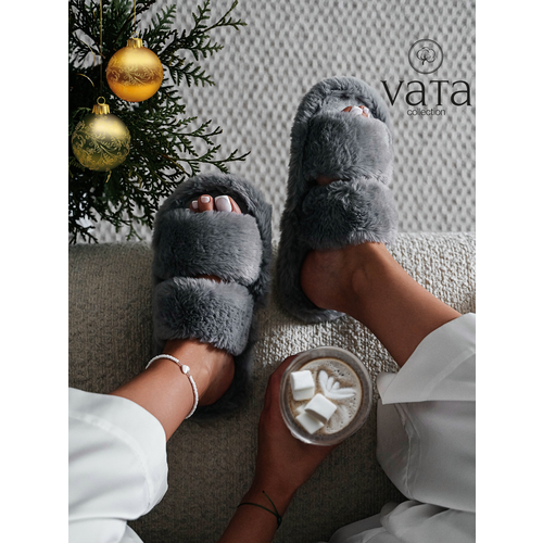 фото Тапочки vata collection, размер 40-41, серый
