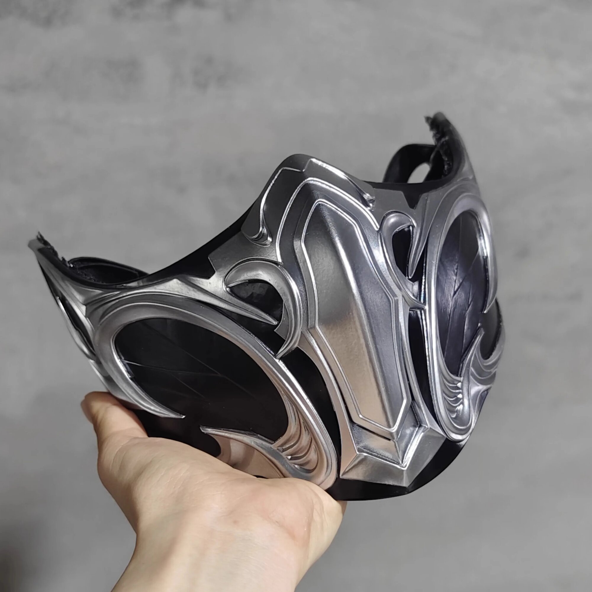 Mortal Kombat Sub-Zero маска для взрослых FRP, Silver, М, Унисекс