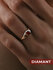 Кольцо Diamant, красное золото, 585 проба, фианит, гранат