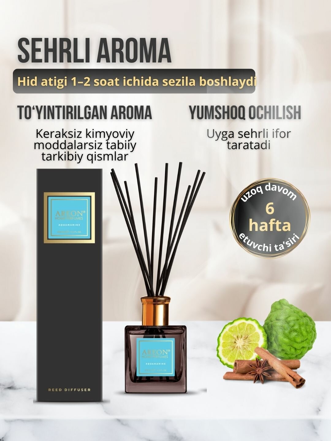 Ароматизатор Areon Premium Aquamarine, для дома и офиса, 150 мл — фото 1