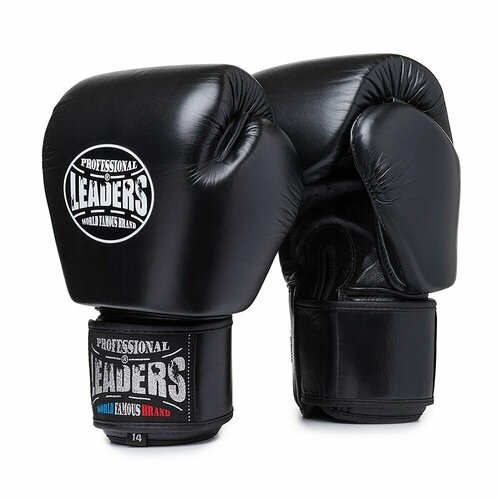 Перчатки боксерские LEADERS THAI SERIES 2 BK, вес 14 унций