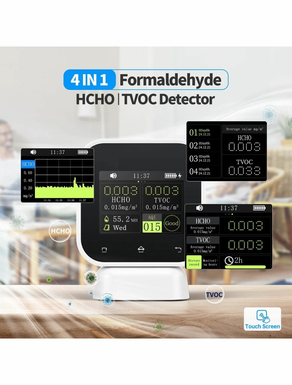 Изображение FNIRSI SFD-02 анализатор качества воздуха
