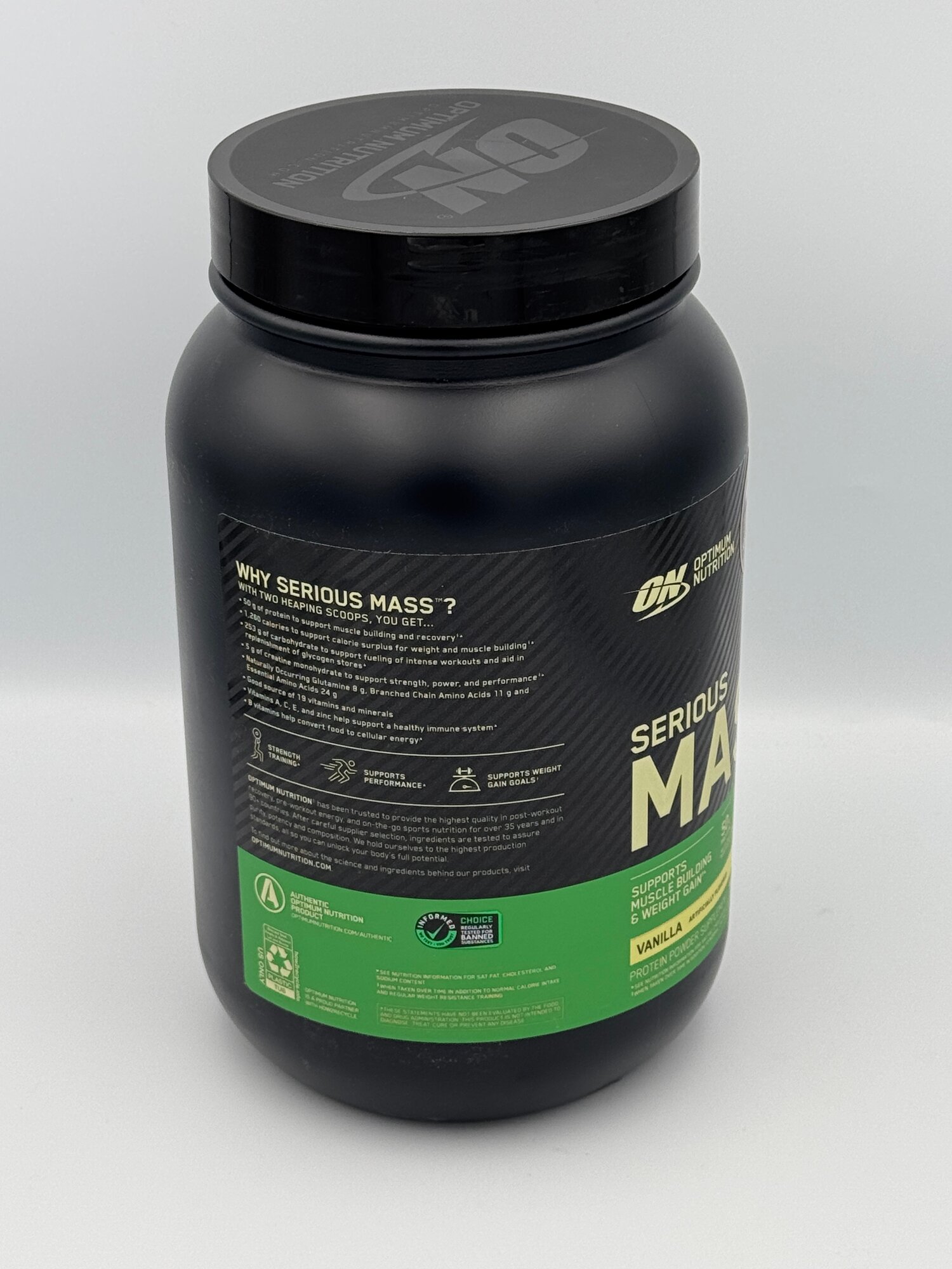 Гейнер ON Serious Mass Optimum Nutrition, со вкусом ванили, 1,36 г — фото 1