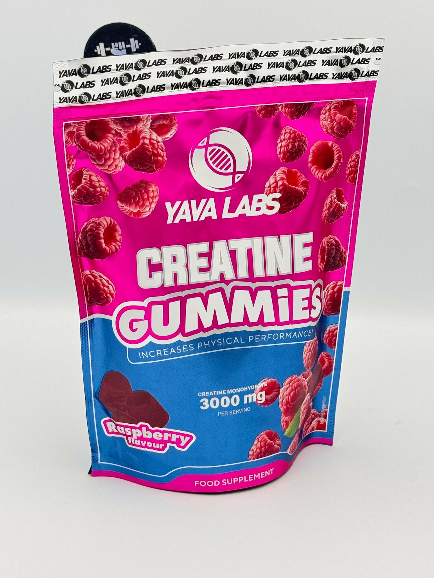 Креатин Yava Labs "Creatine", жевательные конфеты, малина, 60 мармелад
