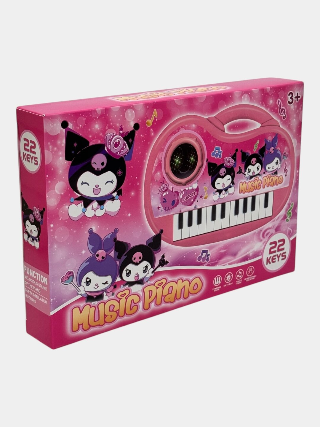 Электронная клавиатура Kuromi, 22 клавиши, Для детей от 3 лет, Развивающая игрушка Код. 26788