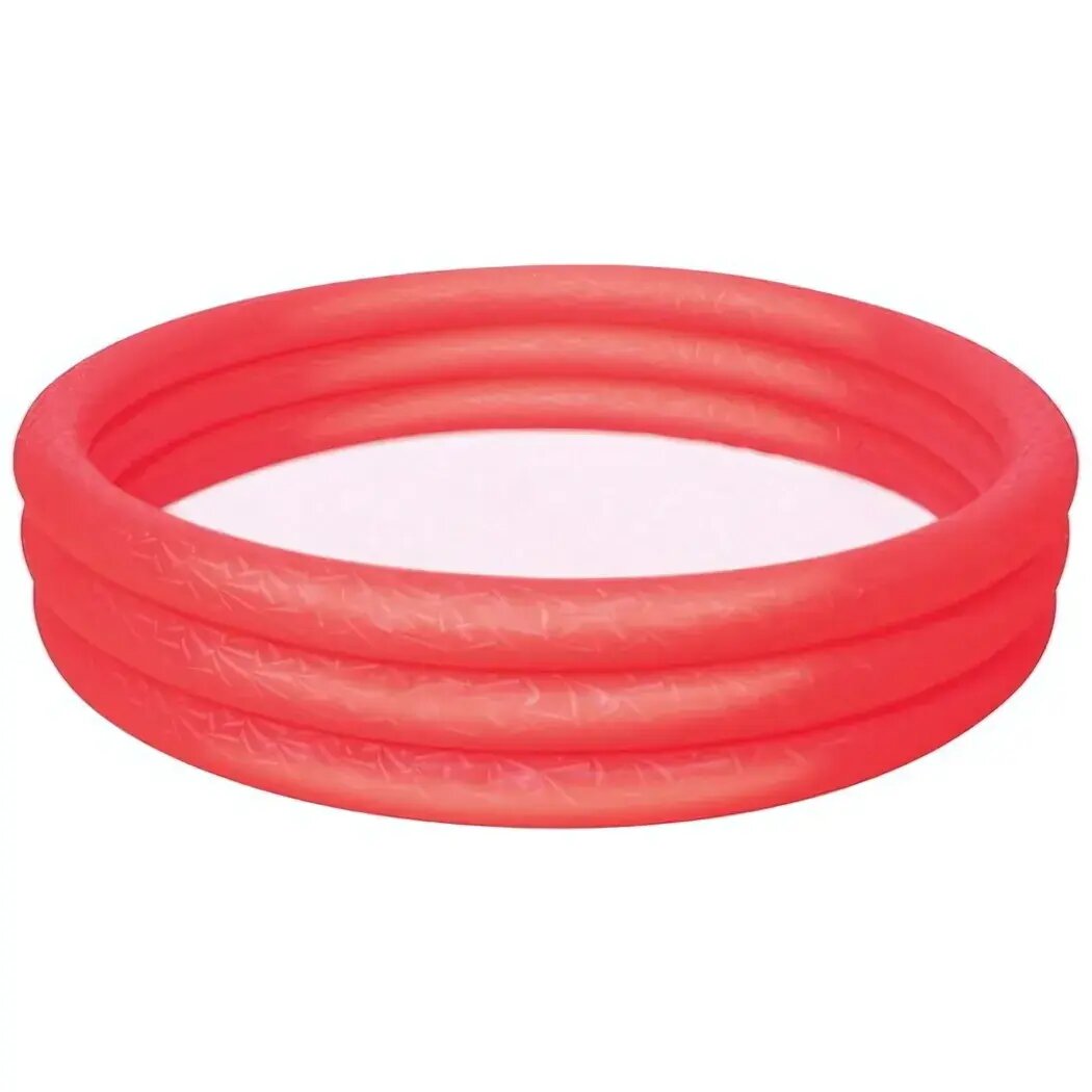 Надувной бассейн круглый 183х33 см ярко-розовый для детей ПВХ