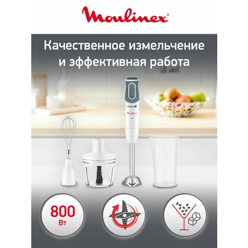 Погружной блендер Moulinex Optichef DD643132, 800 Вт, 20 скоростей, Ростест — купить, цена, характеристики