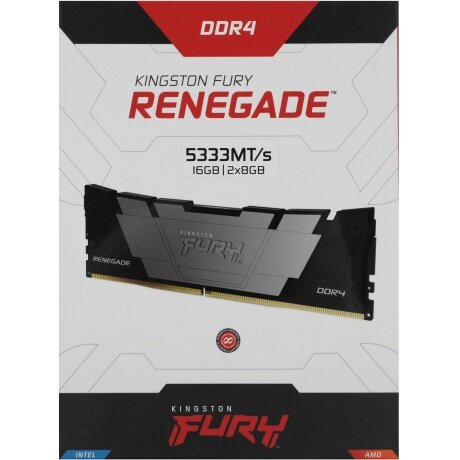 Память оперативная Kingston DDR4 2x8GB 5333MHz Fury Renegade Black RTL Gaming (KF453C20RB2K2/16)