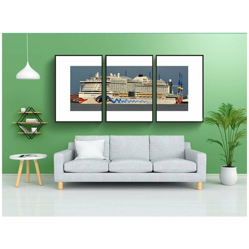 фото Набор модулных постеров для интерьера "круиз, гамбург, aidaprima" 60x90 см. в тубусе, без рамки lotsprints
