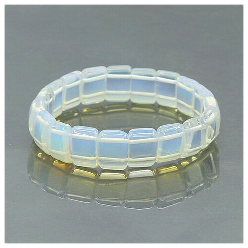 фото Браслет агат77, размер 19 см, голубой