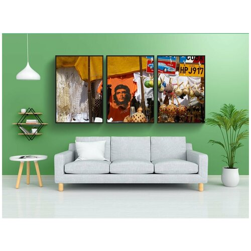 фото Набор модулных постеров для интерьера "куба, рынок, сувенир" 60x90 см. в тубусе, без рамки lotsprints