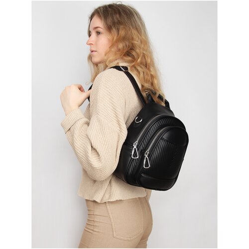 Маленькая женская сумка-рюкзак «Клео Line Small» 1519 Black