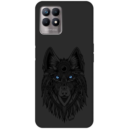 Матовый Soft Touch силиконовый чехол на Realme 8i, Рилми 8 ай с 3D принтом Grand Wolf черный матовый soft touch силиконовый чехол на realme 7i рилми 7 ай с 3d принтом grand bull черный