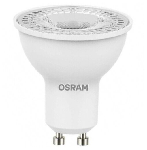 Лампа OSRAM LED Star GU10 PAR16 5Вт, светодиодная LED, 370 лм, эквивалент 50Вт, нейтральный свет 4000К