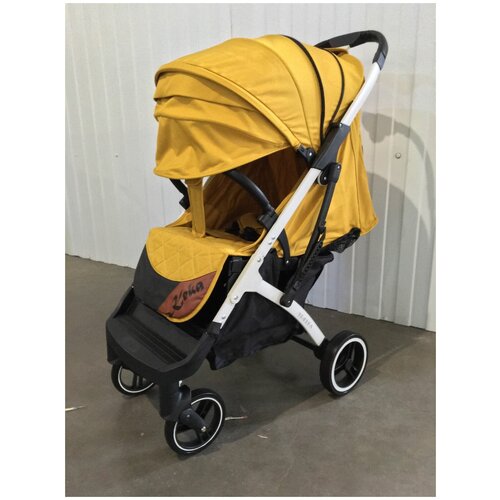 Коляска прогулочная Keka YP, 15 горчичный, белая рама