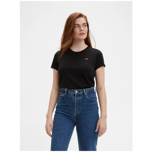 фото Футболка levi's perfect tee, размер s, черный